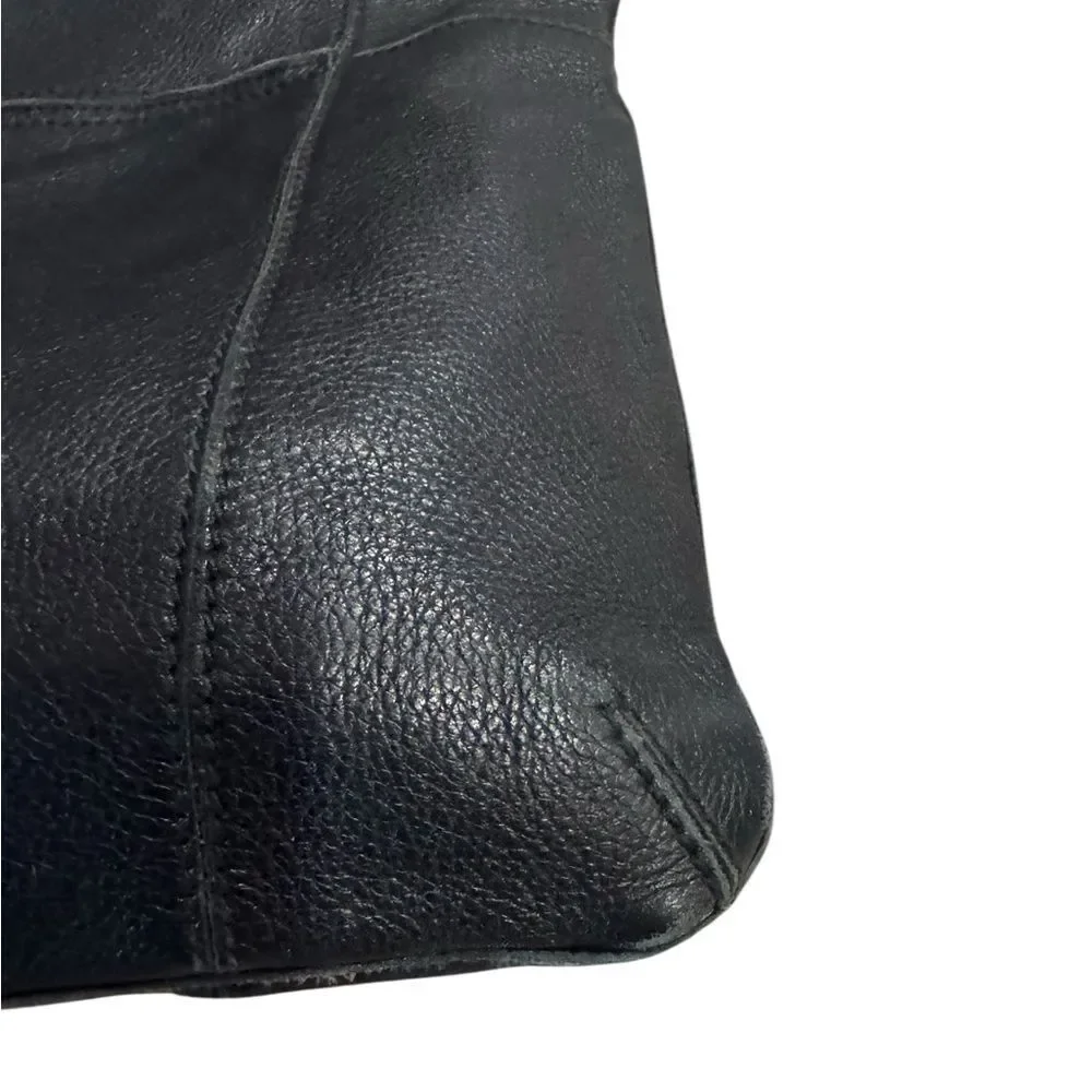 BOTTEGA VENETA Black Leather One Shoulder HoboTote Bag Auth